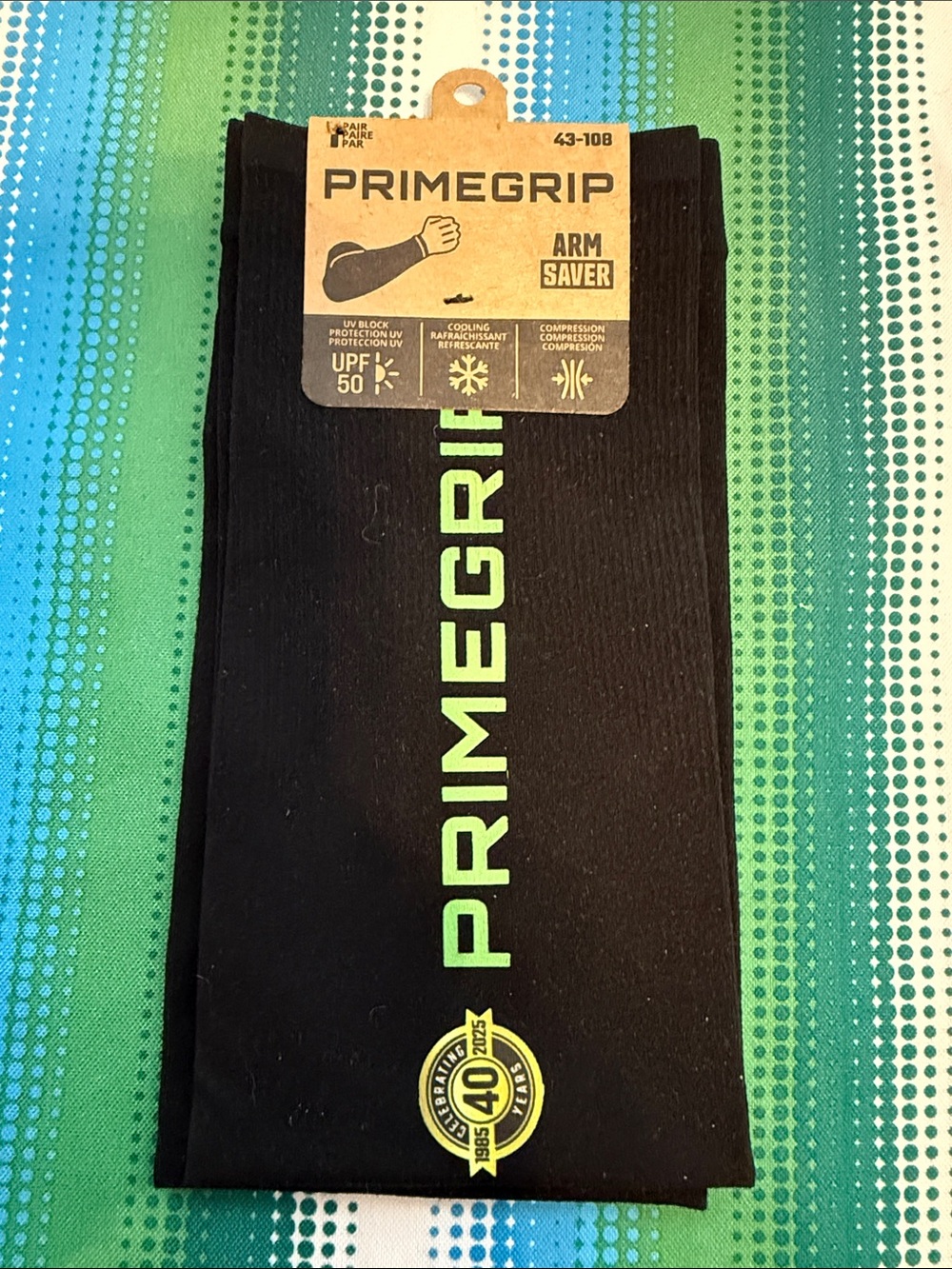 Primegrip  Black Arm Saver Sleeve - UPF 50